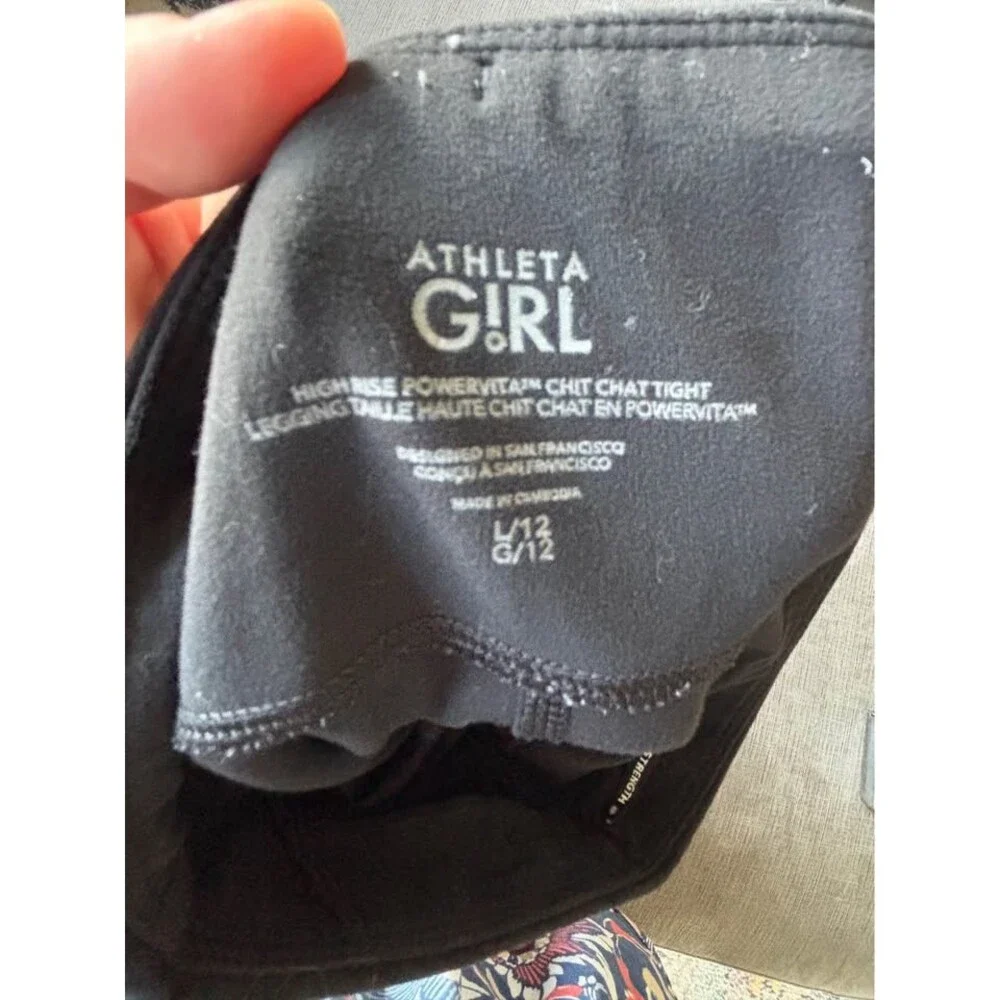 Athleta Girl High Rise Powervita Chit Chat Tight Size L/12